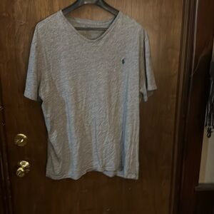 Ralph Lauren, gray V-neck T-shirt, size XXL in good condition